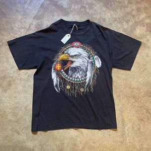 Vintage Native Eagle Black Tee